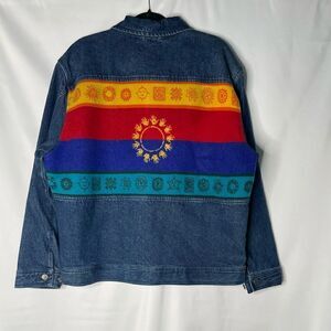 Vintage Pendleton Colorful Aztec denim jacket High Grade Western Wear